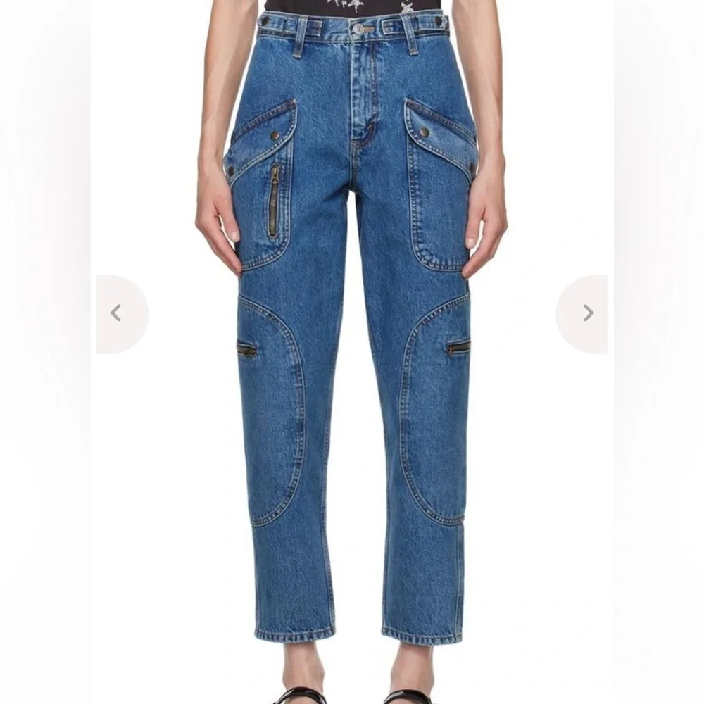 RE/DONE Racer Taper Speedway Jean Blue Organic Denim Womens Size 29 NWT Utility